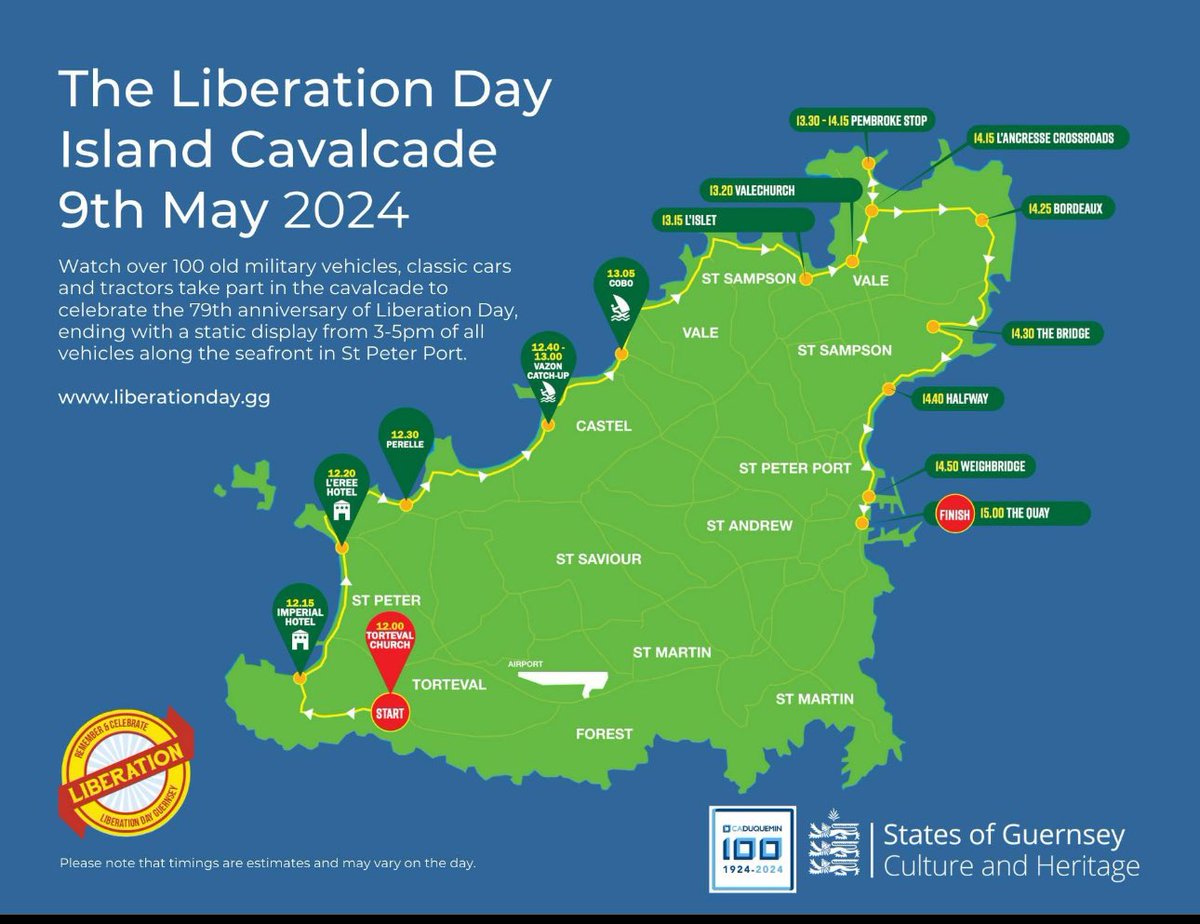 Love this #Liberation🇯🇪 initiative in Guernsey 🇬🇬 It appears to “link the Island” on this special day. Could we do something similar here? Should we do something similar here?