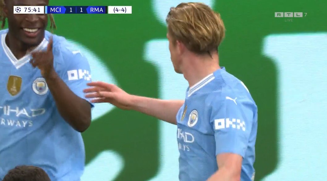 Manchester City 1 Real Madrid 1. De Bruyne #MCIRMA #UCL