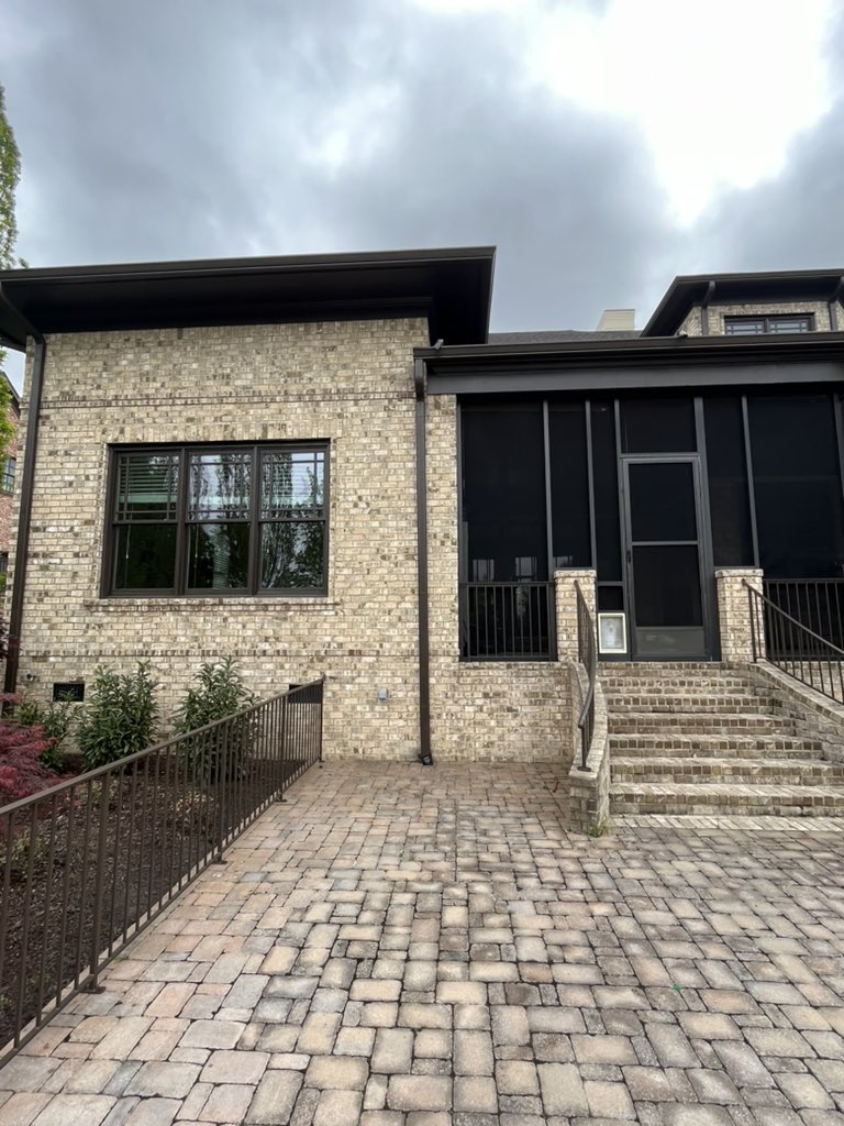 Amazing results from our most recent project! A huge paint job, from window frames, fascia, soffit, trim, back porch railing, garage doors &amp; downspouts!! This house looks amazing and our customer was very pleased with the results!!🤩