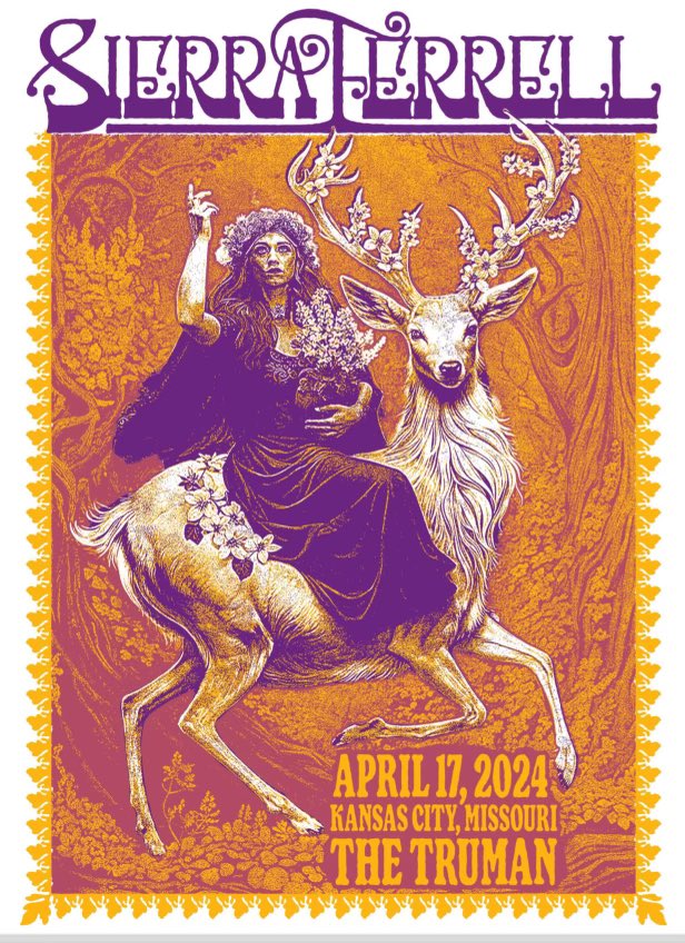 SierraFerrell's tweet photo. Kansas City, see you tonight! We have a limited number of these posters available at the merch table. https://t.co/MjQAiygzMM