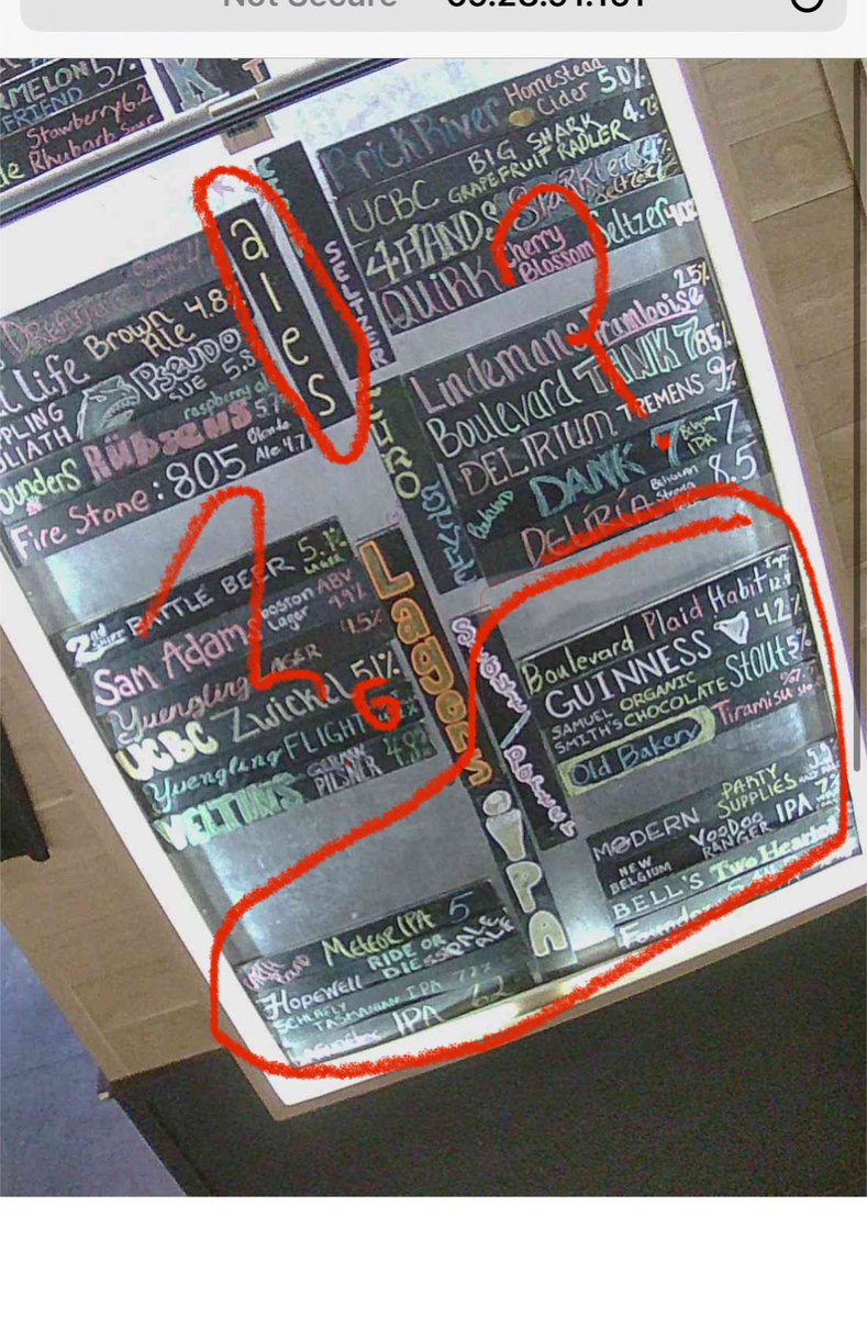 cubby_swans's tweet photo. Dear @iTapDelmar the ones on the bottom of the board are also ales. https://t.co/Bm6xWHXAAV