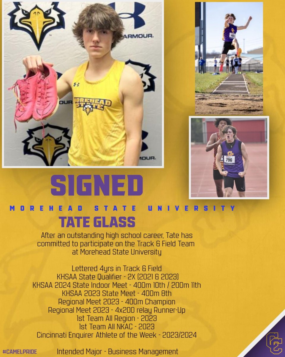 Congratulations to our very own Tate  Glass on signing to continue his academic and athletic career at Morehead State University next year. We are so proud of you!