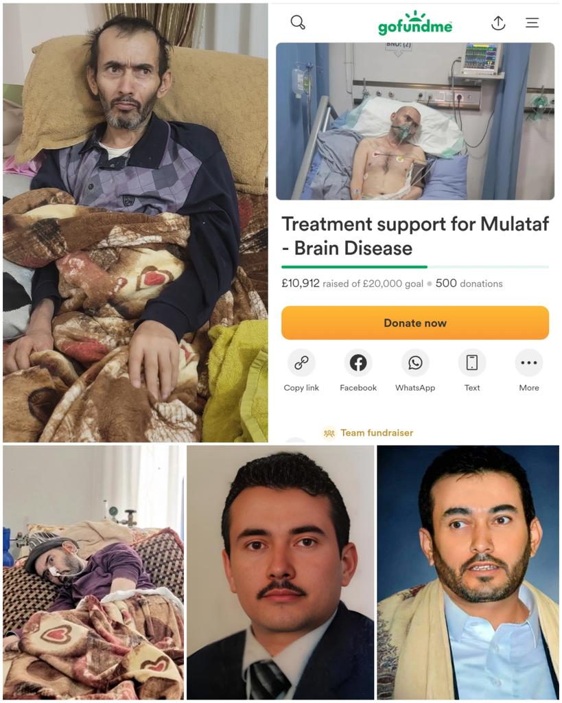 Hello everyone these are pictures of my father before he had a stroke Now my father s health condition has become very difficult. Please help us with the costs of my father’s travel for treatment outside Yemen Our financial situation is very difficult gofund.me/5e115b20