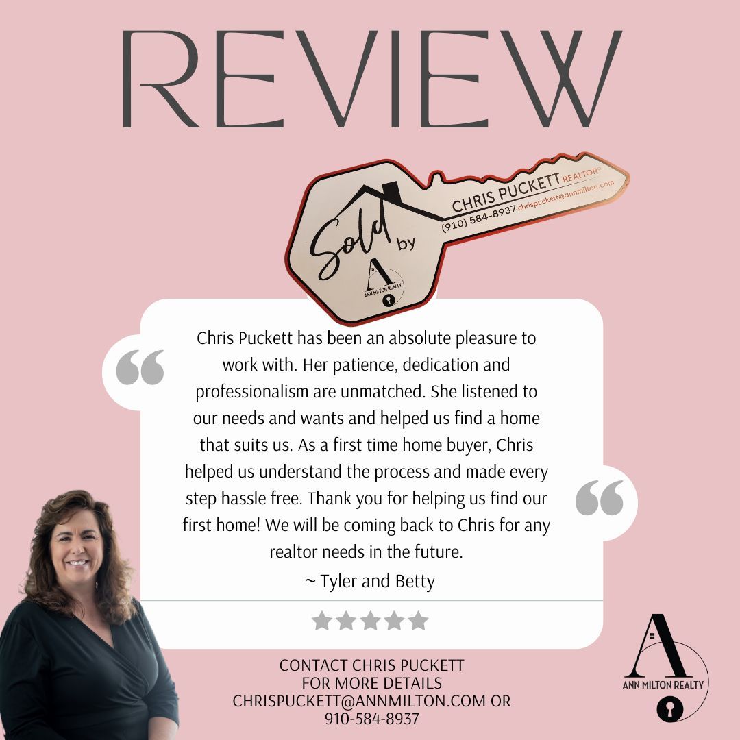 We love all of your google reviews, we can’t THANK you enough!! You can contact Chris directly at 910-584-8937 or chrispuckett@annmilton.com. #annmiltonrealty  #5stargooglereview #harnettcountyrealtors #chrispuckettrealtor #buyingandselling #lovewhereyoulive #wehavethebestclients