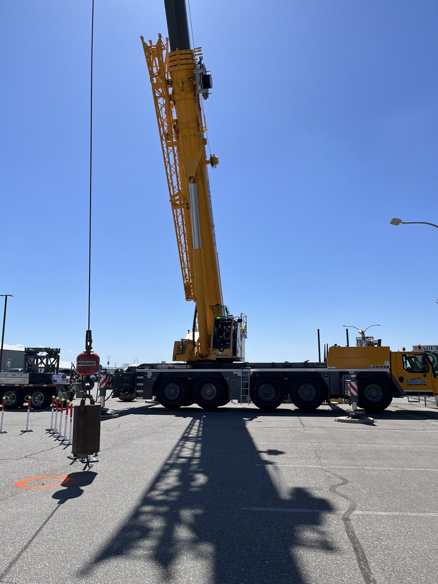 BC Skills Canada mobile crane competition at the Tradex in Abbotsford. Mobile Crane Apprentice Anthony Kristensen doing his practical assessment. Thanks to Capacity Crane Services for providing the crane.