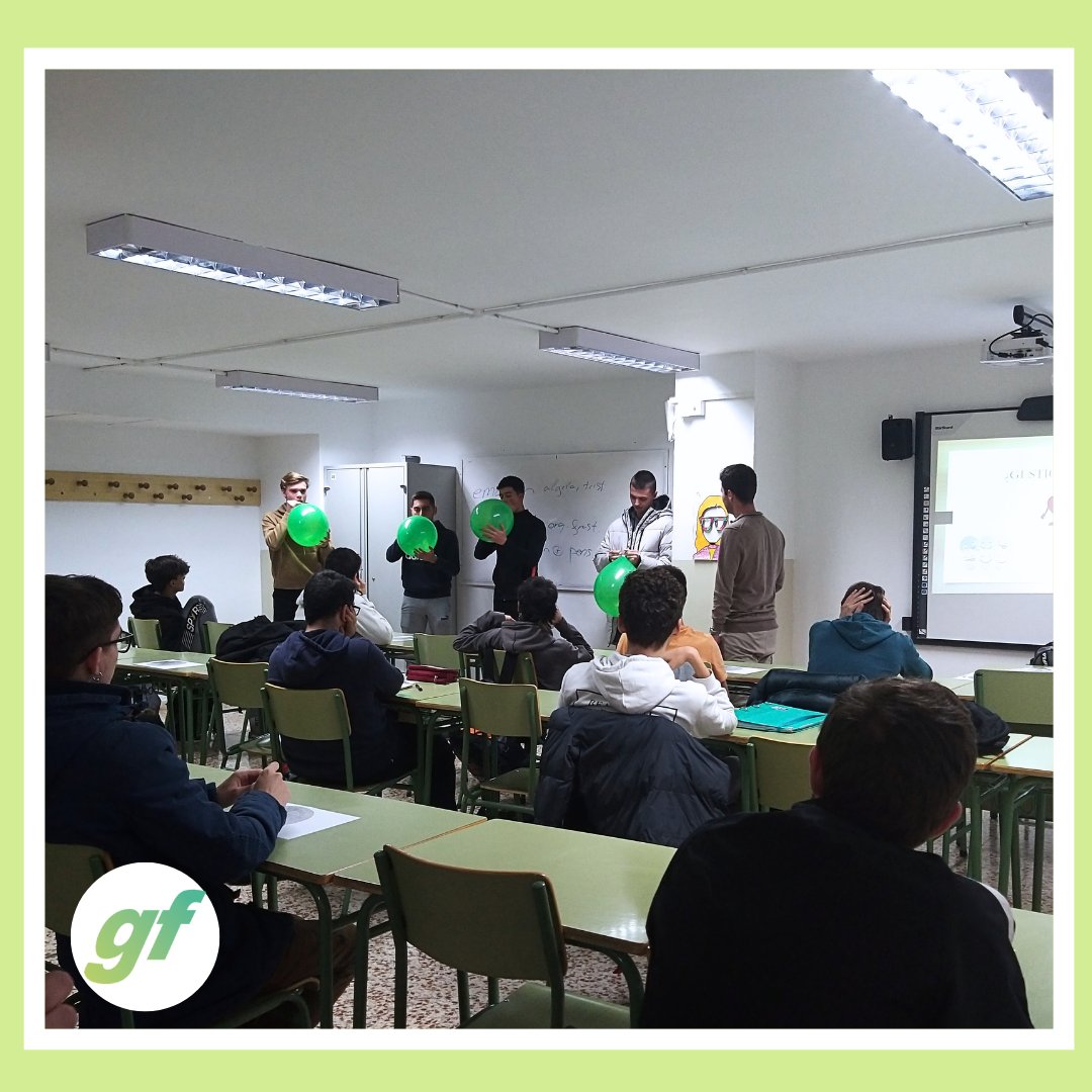 Después de la formación en 'Bienestar emocional' en los ciclos de Grado Superior, seguimos con los de Grado Medio. Los alumnos de #1ºGESAD y #1ºSMR aprenden a cuidar su salud y gestionar sus emociones con la segunda fase del taller educación emocional. #SomosGF #saludemocionalGF