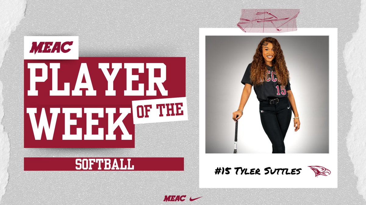 AWARDS! Congratulations to NCCU freshman outfielder Tyler Suttles, who was named MEAC Softball Player of the Week after batting .545 with 7 RBI, 3 runs and 2 stolen bases in a 3-game sweep of UMES. Full story... nccueaglepride.com/news/2024/4/17… #EaglePride