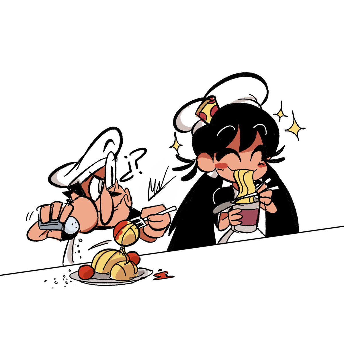 Peppino SPAGHETTI And Peppina RAMEN 

 #pizzatower #dibujo #dibujodigital #DigitalArtist #ArtistOnTwitter #Sketching #fanart #digitaldrawing #digitalpainting #art #arte