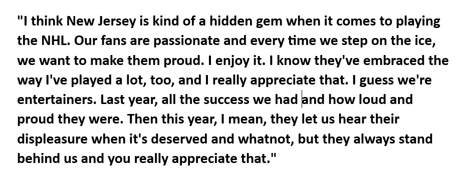 #NJDevils forward Curtis Lazar on New Jersey and the fans ...