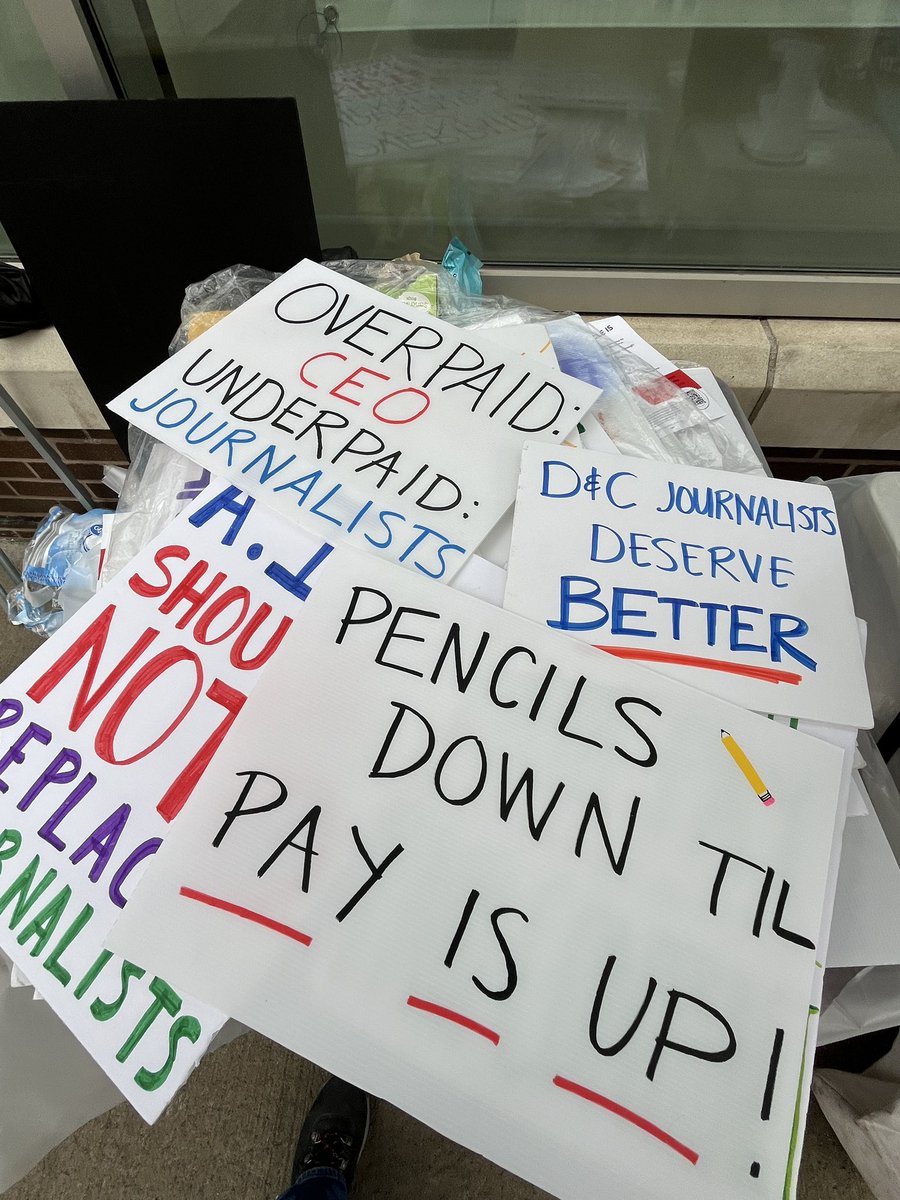 So many choices today to pick from 🤔 #onstrike  #gannett  #democratandchronicle