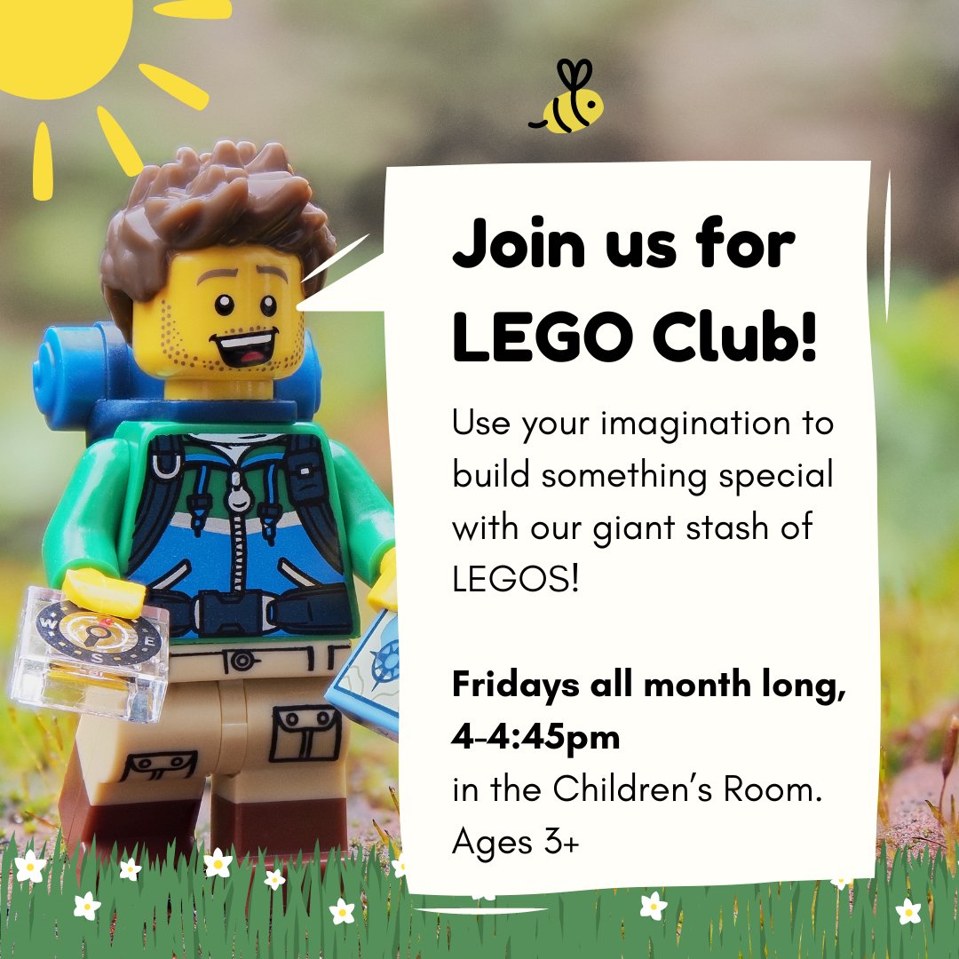 LEGO  club is happening for ages 3+ on Fridays at 4-4:45pm! Contribute to a  communal LEGO sculpture or build your own masterpiece!

To register, email childrens@dobbsferrylibrary.org!

#lego #legoclub #legos #dobbsferry