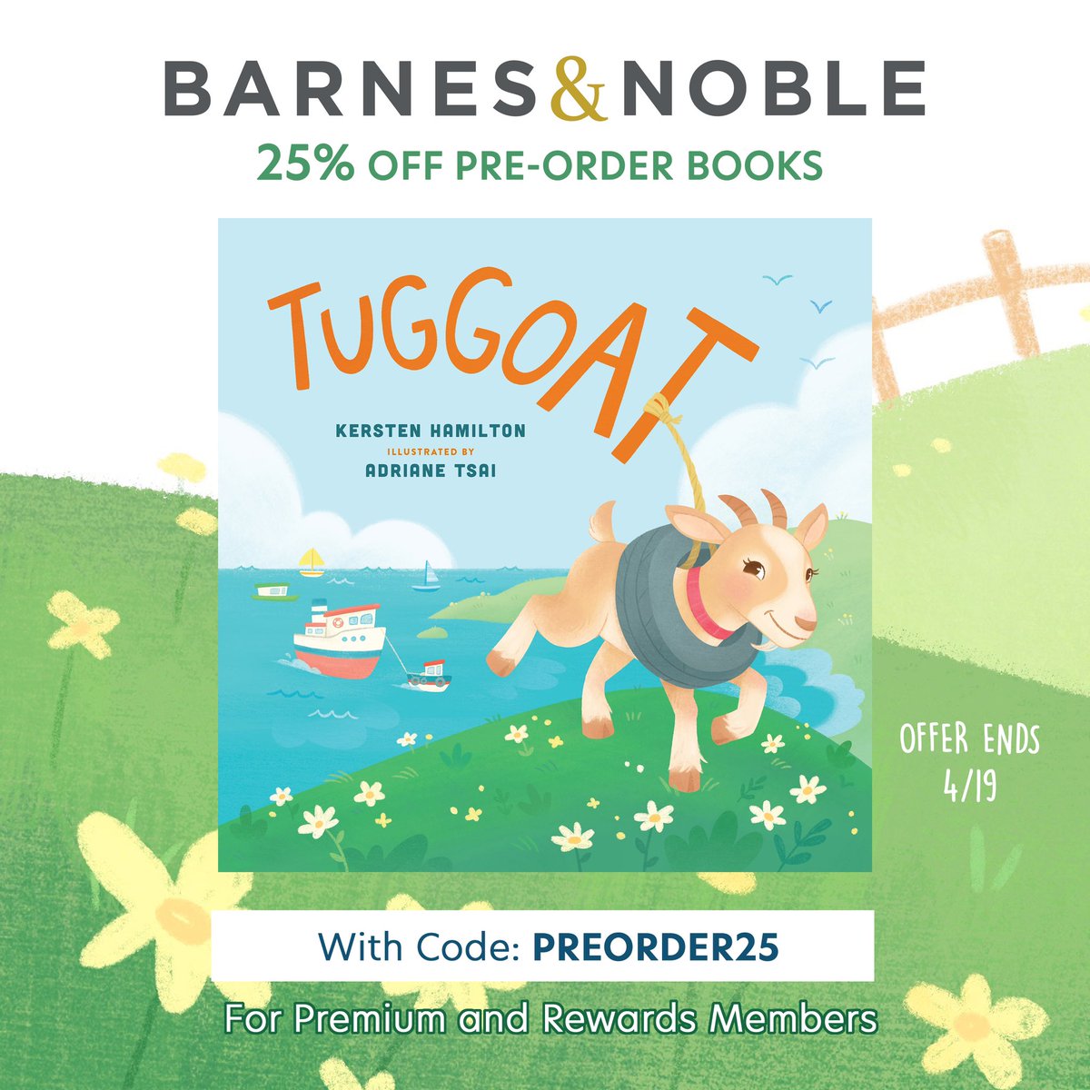 Barnes and Noble is having a 25% off pre-order sale for members and it includes Tuggoat! Now is the perfect time to snag those books on your wishlist 📚✨