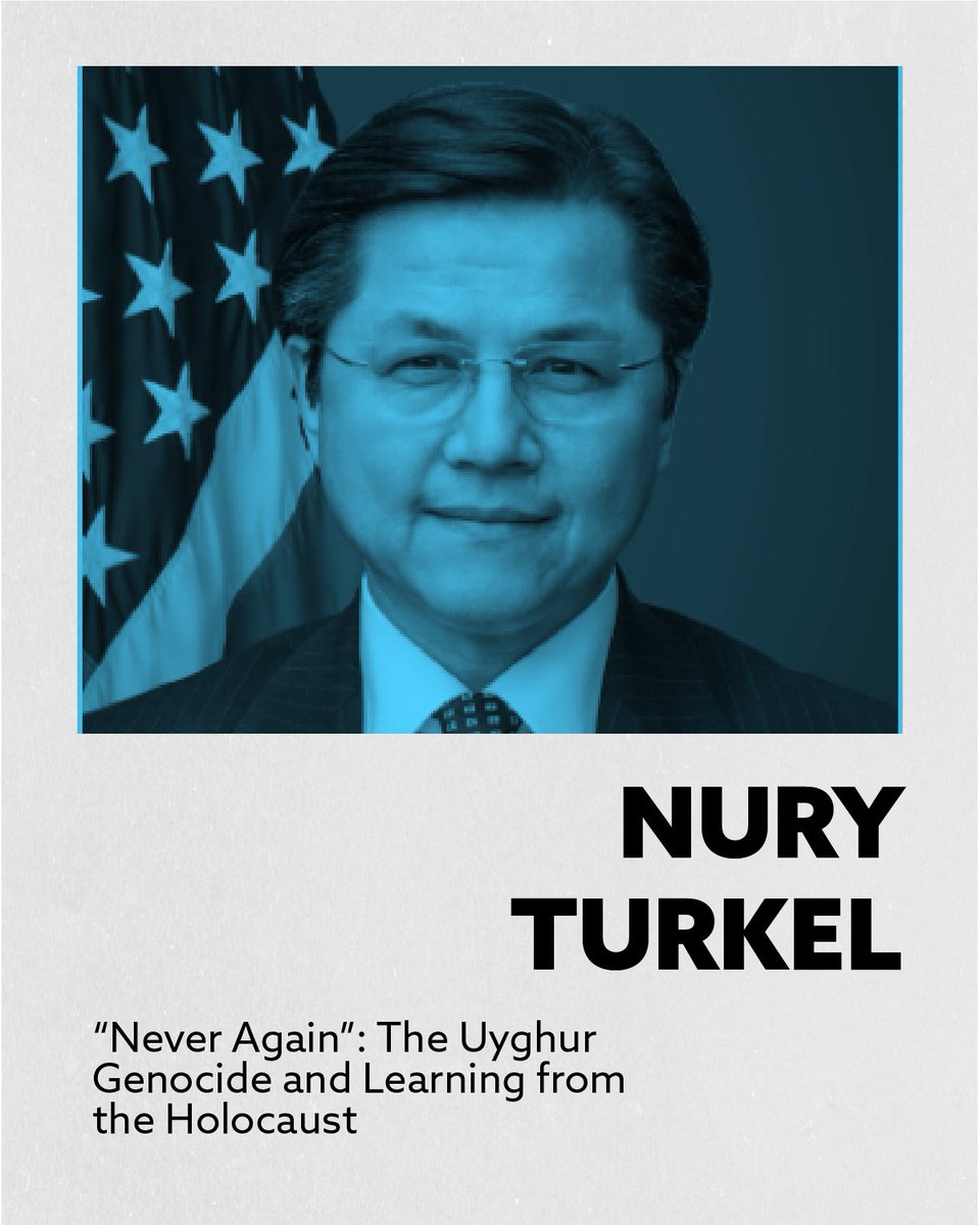 Commissioner, US Commission on International Religious Freedom (USCIRF) and UHRP Board Chair, @nuryturkel joins the conference on the topic of learnings from the Holocaust.

See the full program for Disrupting Uyghur Genocide at disruptinggenocide.com/speakers/

#DisruptingGenocide