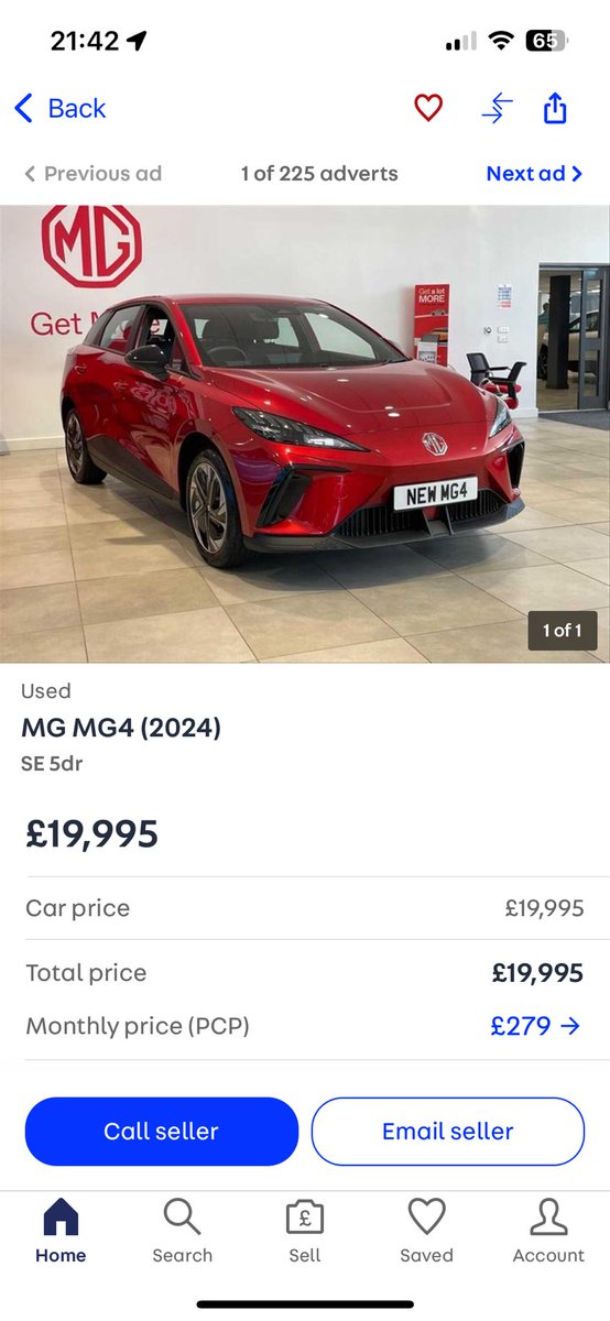 🚨Nearly New EV Alert🚨 Ex-display MG 4 SE Standard Range in that gorgeous red with just 10 miles for £19,995 🤩⚡️⚡️⚡️🤩 #EVdeals autotrader.co.uk/car-details/20…