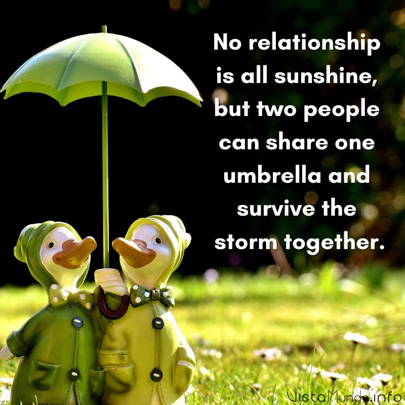 ►No relationship is all sunshine, but two people can share one umbrella and survive the storm together. #EBCouncil #Quote #Share #RT