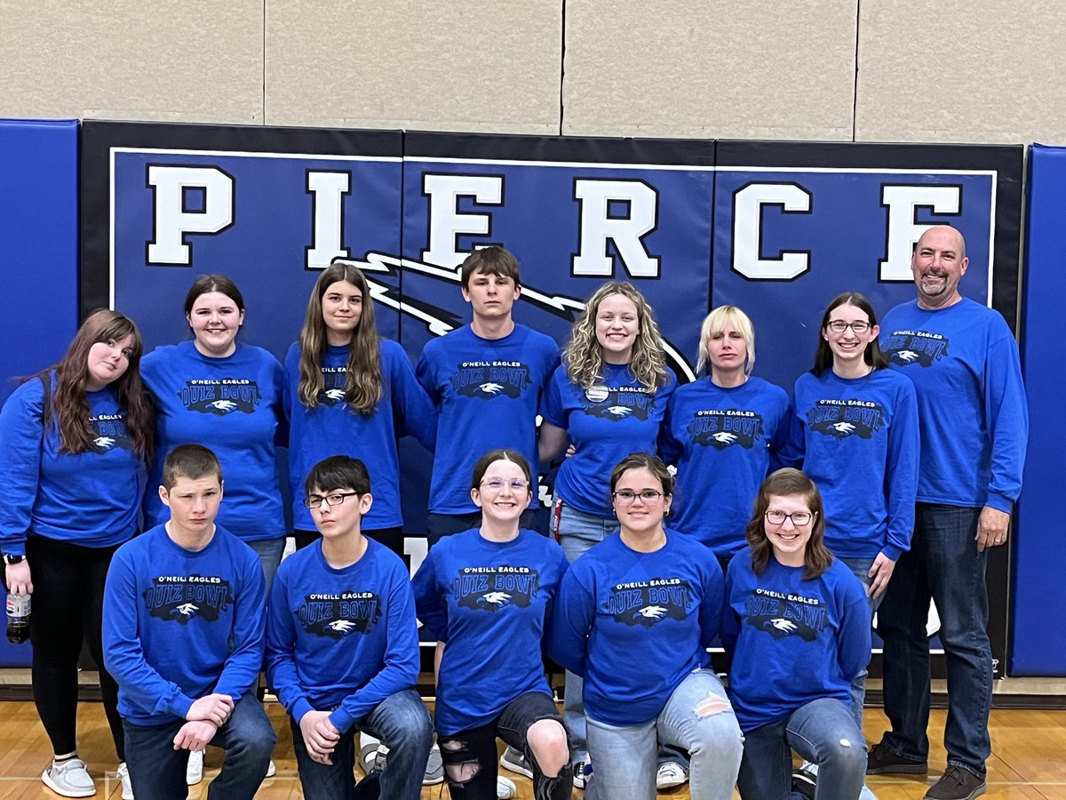 WillWragge's tweet photo. Conference Quiz Bowl today at Pierce. Varsity team was champions. #oneillway https://t.co/8ylRImO3vi