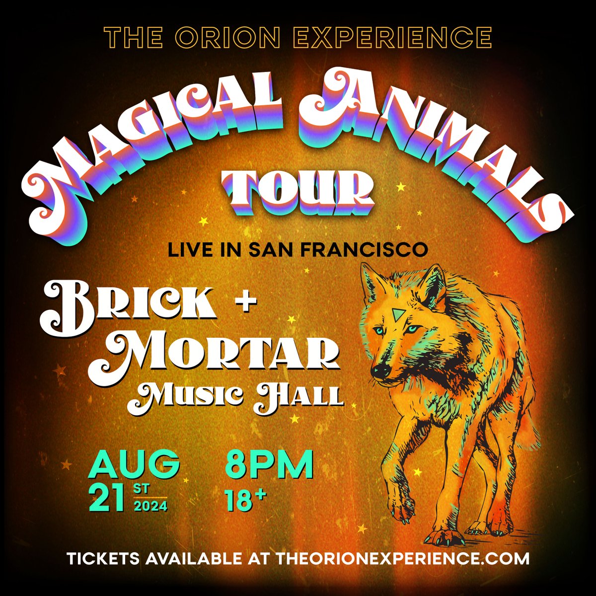 ON SALE NOW! @orionexperience's #MagicalAnimalsTour is live in SF on August 21st. TICKETS: bit.ly/4424Cve