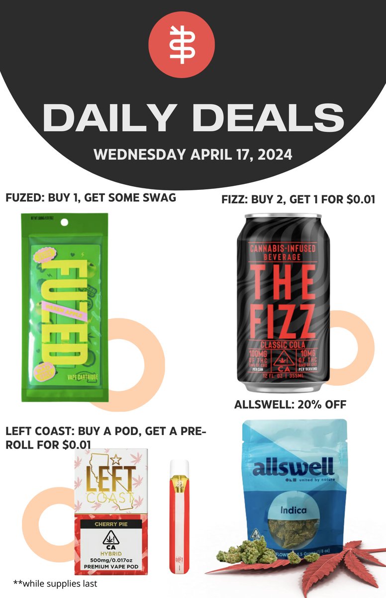 🌿🎉 Elevate your day with our #420 daily deals at BASA! From flower to edibles, we've got the goods to lift your spirits. Don't miss out on the high life! #BASA420 #DailyDeals #CannabisCommunity 🌿✨
