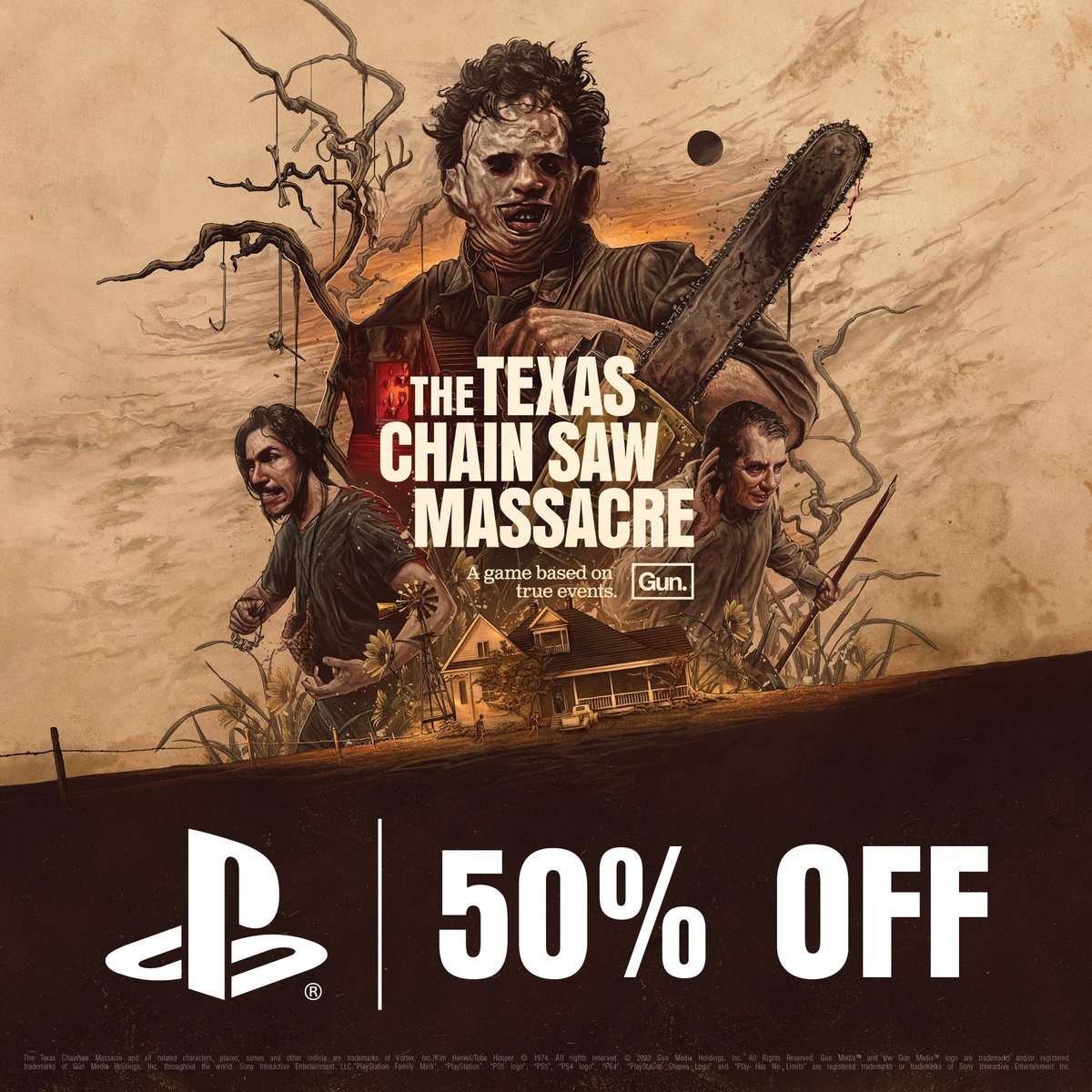 The Texas Chain Saw Massacre is 50% off for @PlayStation players. Tell all your friends that it's time to BBQ!