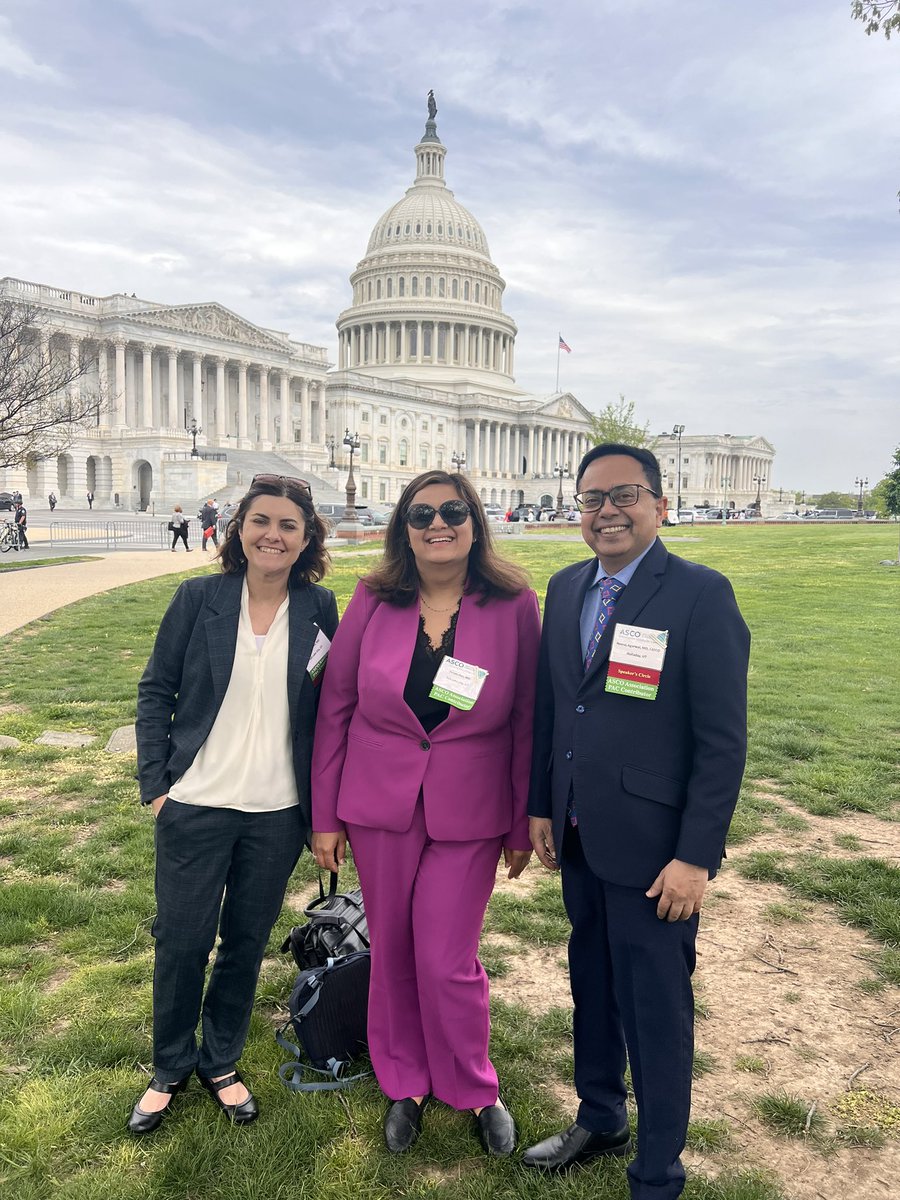 'Grateful to @ASCO for the incredible opportunity to participate in the #ASCOAdvocacySummit 
Connecting with legislators and advocating for crucial issues like #DrugShortages #telehealth #CancerResearch funding was truly inspiring!

Together, we're making a difference!