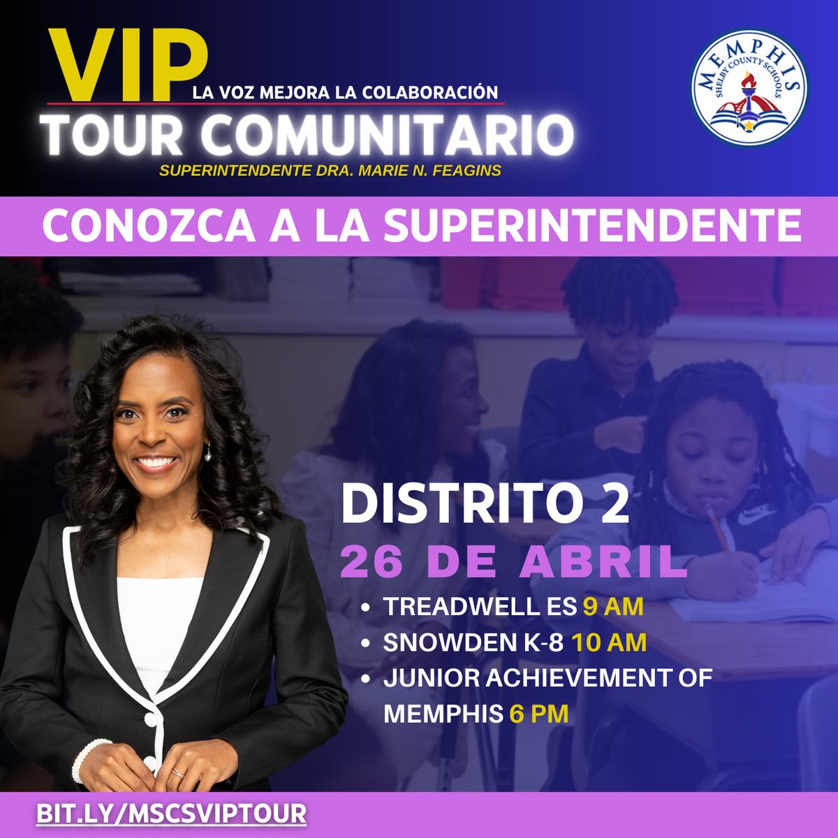 Districts 3 & 2, mark your calendars! Supe. Feagins is gearing up to visit your neighborhoods NEXT WEEK! 🌟 Meet her during her VIP Tours, as she eagerly listen to your ideas and aspirations. RSVP to let SUPE know you're ready to build with her! 👇 Bit.ly/MSCSVIPTOUR