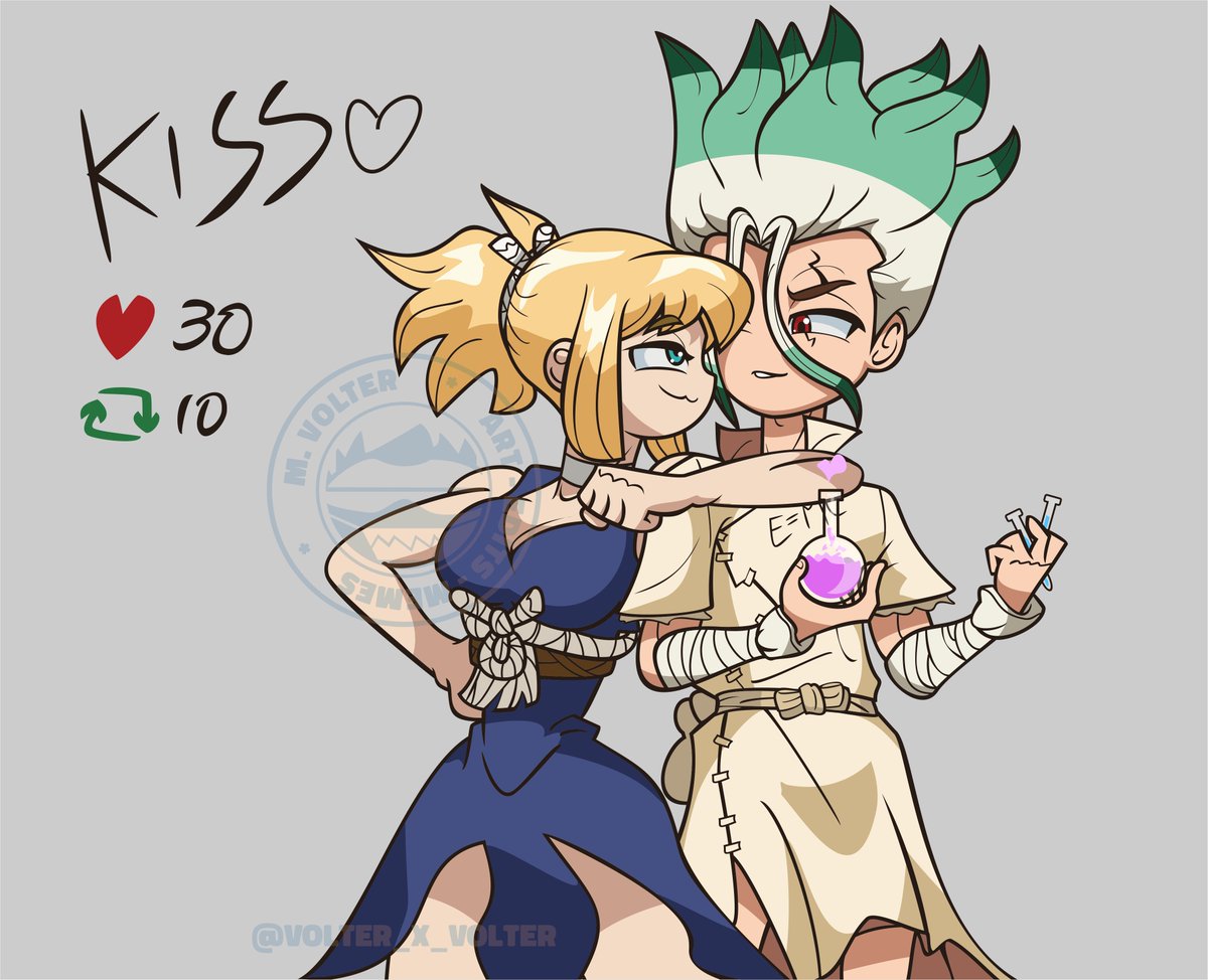 Volter_x_Volter's tweet photo. Chuuu😘
#DrSTONE #千コハ #SenKoha #SenHaku #Kohaku #Senku https://t.co/wd8qmozfFC