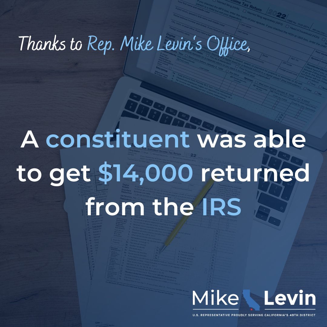 Have an issue with a federal agency? Call my district offices! Our wonderful staff is on hand to help with anything you need. Last week we helped one constituent get a $14k+ refund from the IRS!