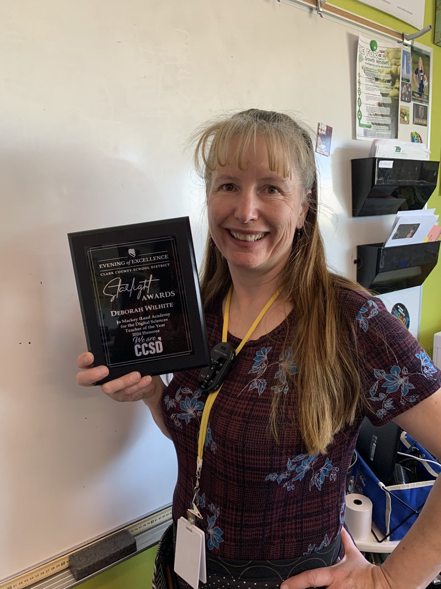 Jo Mackey’s Upper School Teacher of the Year -Deborah Wilhite!  A wonderful educator who keeps kids first!
<a href="/CCSDMagnet/">CCSD Magnet Schools</a> 
<a href="/ClarkCountySch/">CCSD</a> 
#STARLIGHTAWARDS