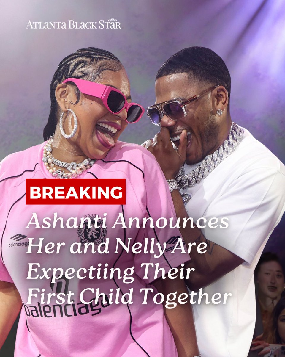 Ashanti announced that she is expecting her first child with Nelly! She shared the announcement in a pregnancy test ad post with the caption, “Baby baby baby baby…. ❤️🙏🏽😆.”