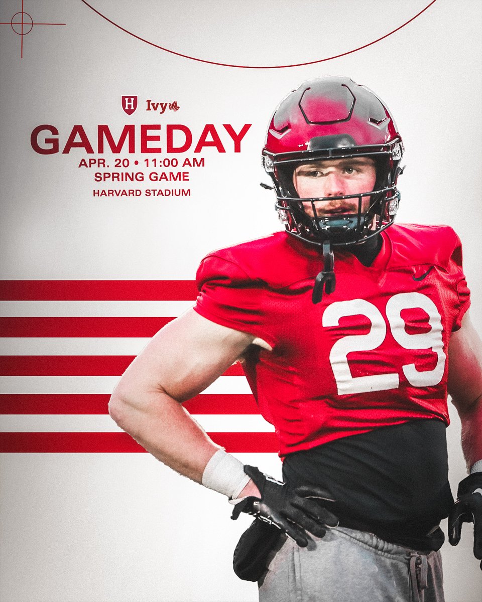 🏈 is back‼️ Our 2024 Spring Game is coming up. 👊 CRIMSON 🆚 WHITE 📍 Cambridge, MA 🏟️ Harvard Stadium ⏰ 11:00 AM #GoCrimson #OneCrimson