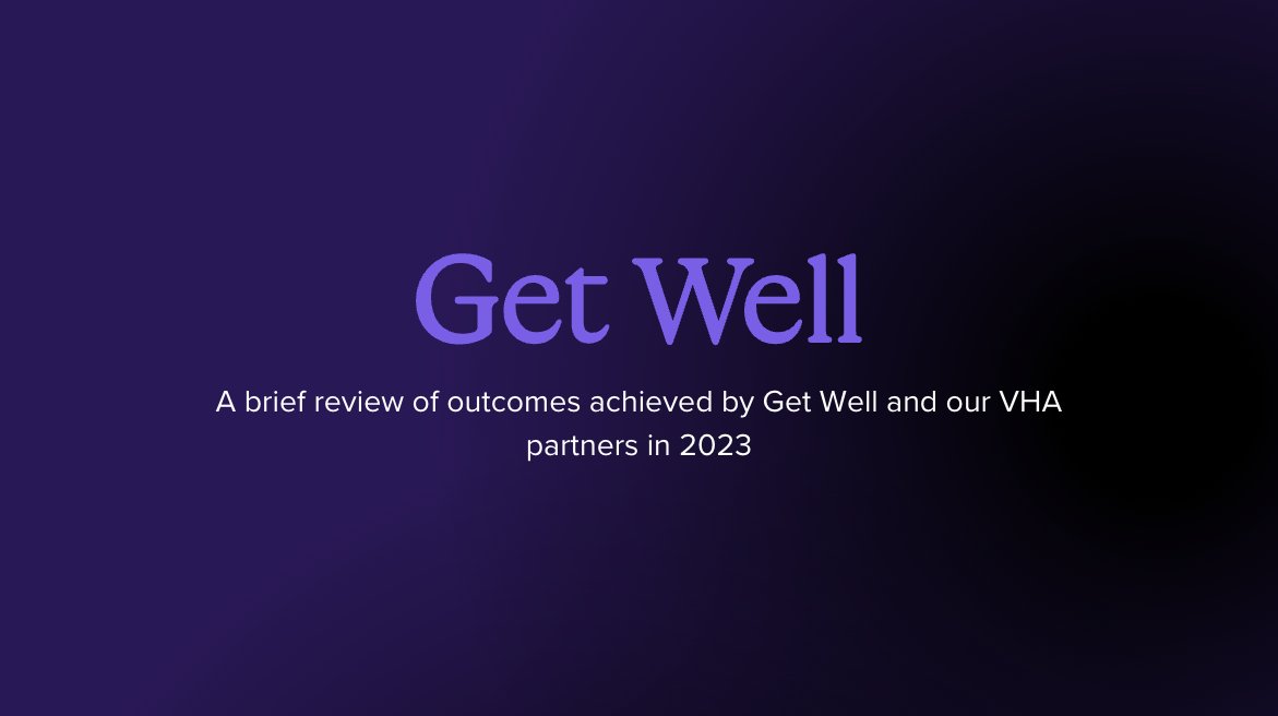 Did you miss our Federal Community of Practice webinar in March? Watch this short clip covering outcomes Get Well successfully drove with our VHA partners in 2023 in the areas of Veteran Satisfaction, Patient Education &amp; Workflow Efficiency

info.getwellnetwork.com/FederalCommuni…