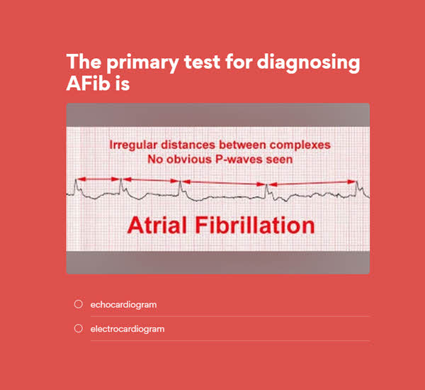 Atrial Fibrillation (AFib)
At least 2.7 million Americans are living with AFib. 
Take the quiz and check your knowledge of AFib-related terms. 
medicalterminologyblog.com/atrial-fibrill… 
#AtrialFibrillation #Heart