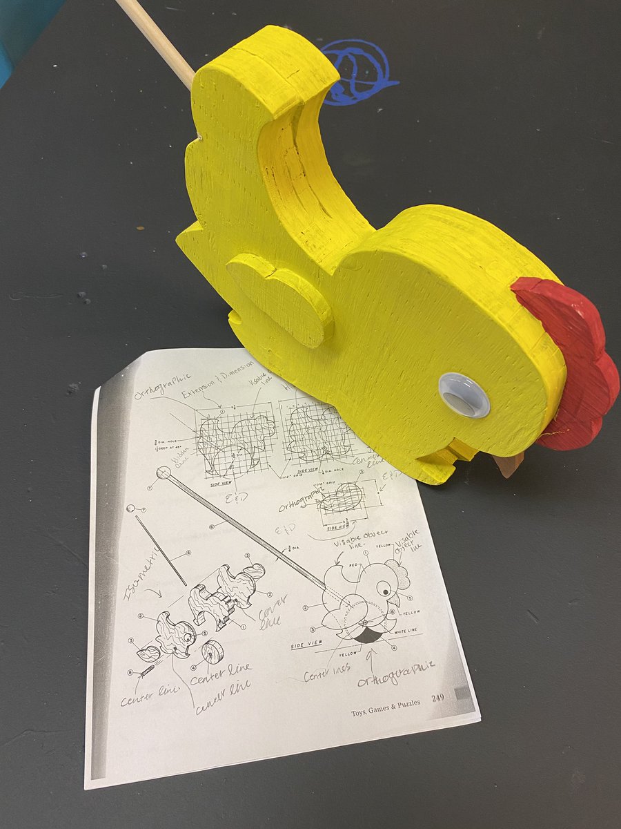 @mchs_nl design and fabrication students have been busy learning to read blueprints by building toys. These cute little toys will be on display in one of our year-end art shows. @nltatesic @NLSchoolsCA