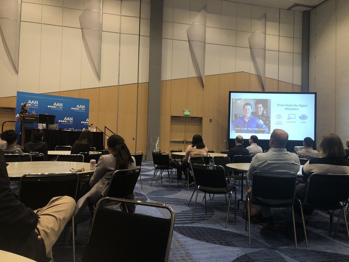 The incredible @caseyalbin on 'What Makes a Tweetorial fly?' 1️⃣ Visually appealing 🖼️ 2️⃣ General (Neuro) topic 🧠 3️⃣ Creative 🎨 ➕ Quantifying impact of Tweetorials for recognition and promotion... The X factor! 👏👏👏 #meded #Neurology #AANAM