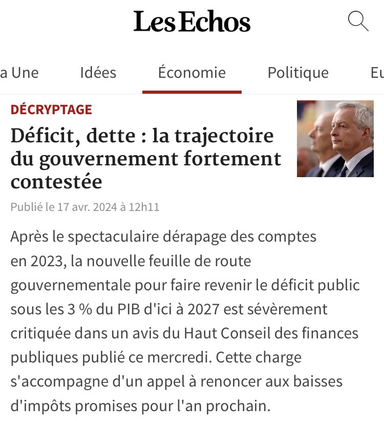 Même le très macroniste quotidien « LesEchos » a fini par lâcher la Macronie. Les jours de Le Maire sont comptés. Quand à Macron, chaque jour qui passe le rapproche de son départ du pouvoir.