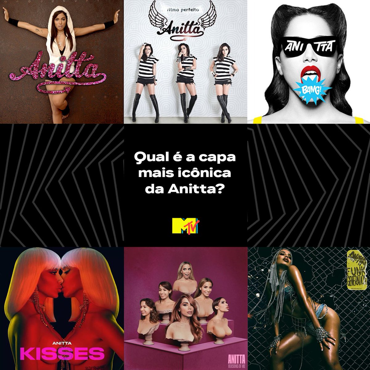 🚨 BATALHA DE CAPAS! 👀🤩 @anitta acabou de revelar a capa de #FunkGeneration e eu te pergunto: qual é a sua capa fav dos álbuns da patroa???? #MTVMúsica #Anitta