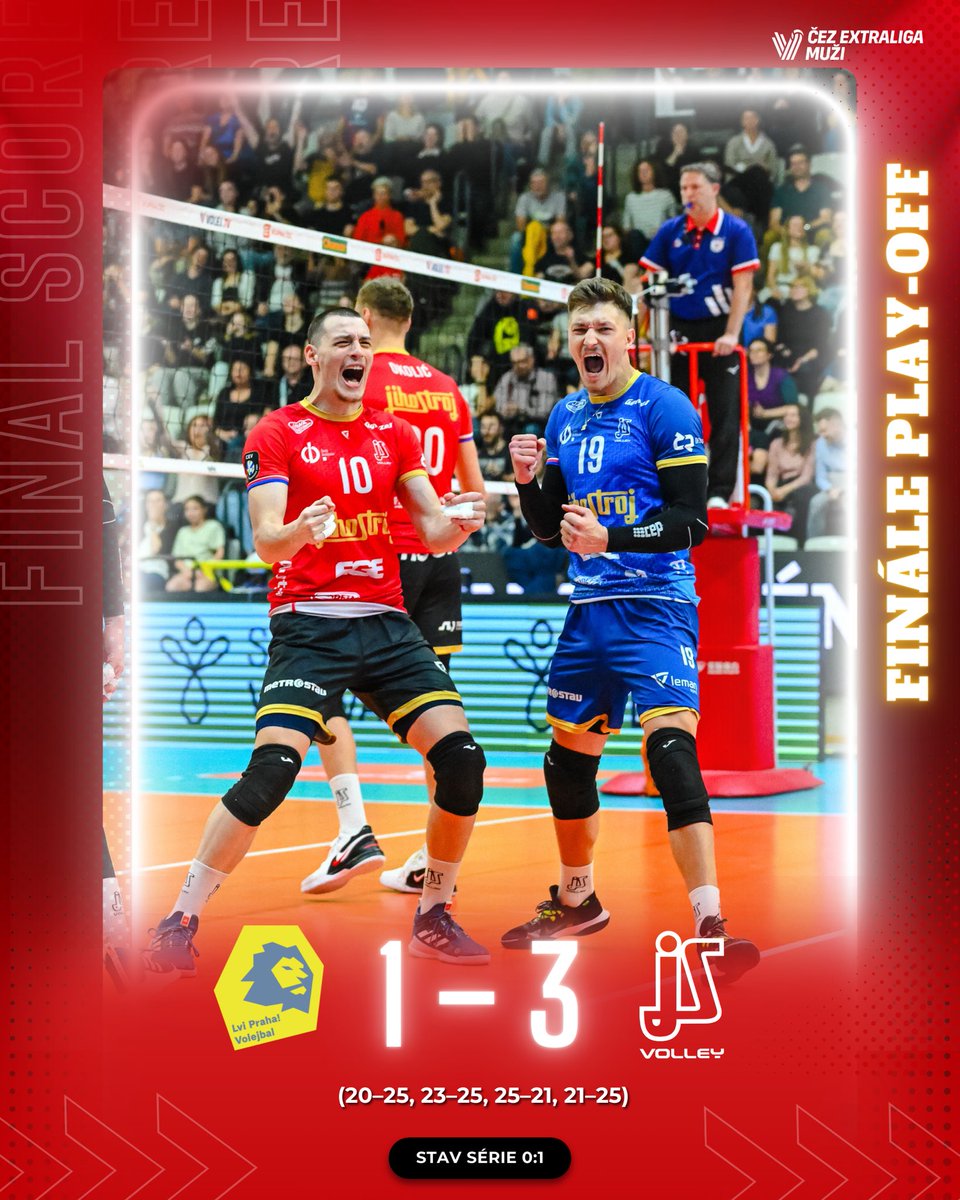 ✅ | Fantastický vstup do finálové série v Praze 🤩💯

V sobotu to společně rozjedeme ve Sportovní hale! Vstupenky rychle mizí, kupujte online ➡️ bit.ly/Finále-24 ‼️