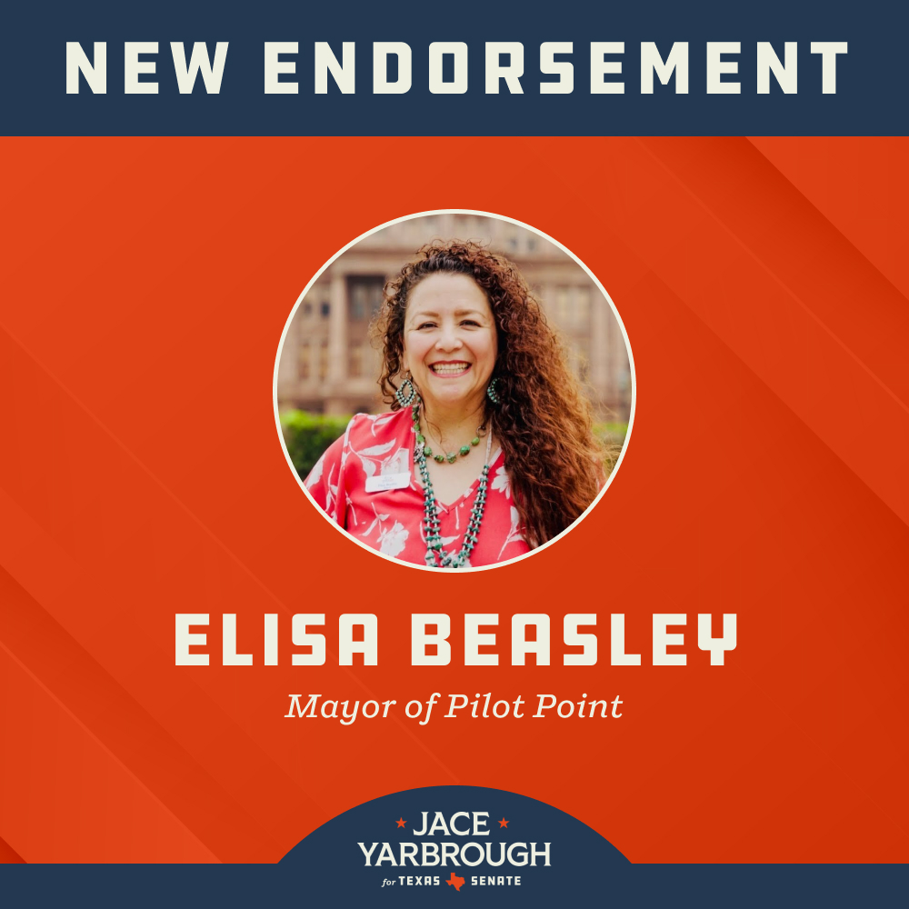 Proud to have the support of Pilot Point Mayor, Elisa Beasley. Those on the ground in #SD30 continue to consolidate behind our campaign to show the Austin Elites that it's not for sale!