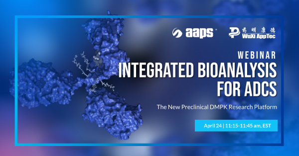 Learn how to characterize the PK profile of ADC drug structural components. AAPS is proud to host the #eChalkTalk, Facilitating ADC Preclinical DMPK Research with an Integrated Bioanalysis Platform, on April 24. This eChalk Talk is free and open to all: bit.ly/eChalkTalk41724