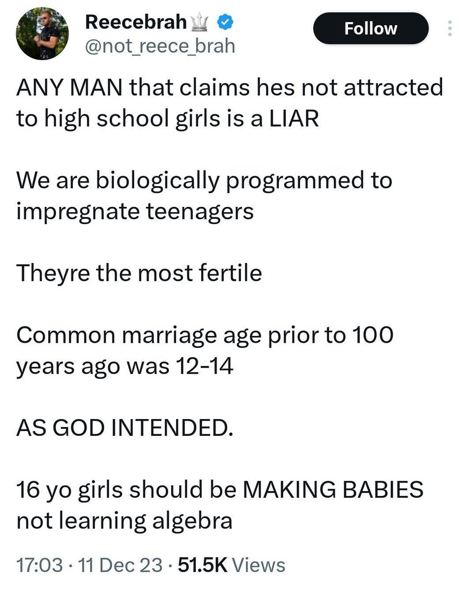 “We are programmed to be predators because God made it so!” Fucking gross.