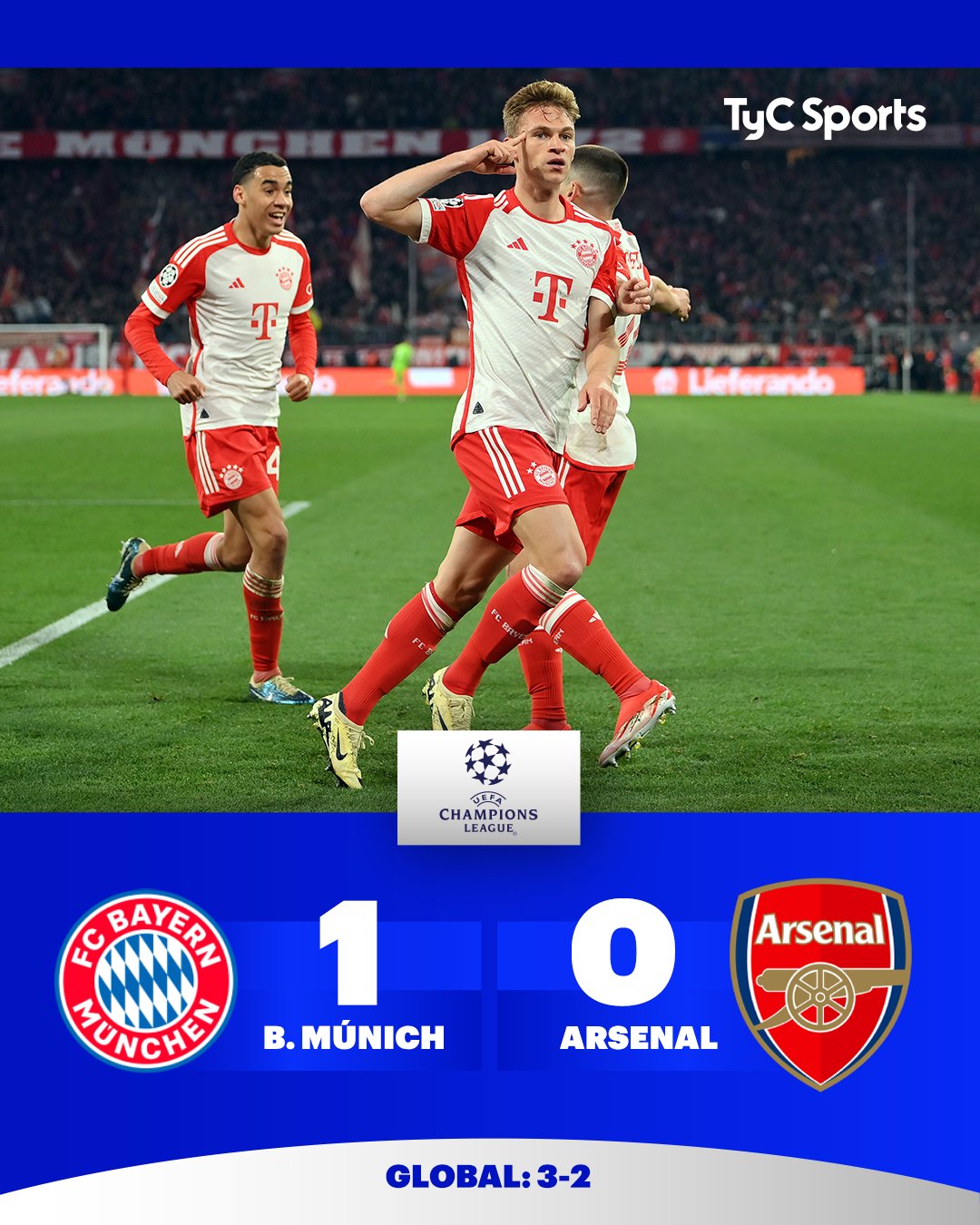 Bayern Munich 1 Arsenal 0 - Champions League 2024 - Vuelta - Cuartos de final - Video GLZSdLNbgAA8FO6?format=jpg&name=large