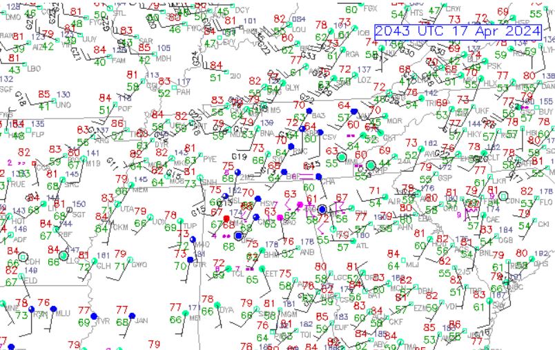 A lot of instability to work with right now.. good thing we don't have a trigger to fire up storms (like a front) #tnwx @FOXNashville