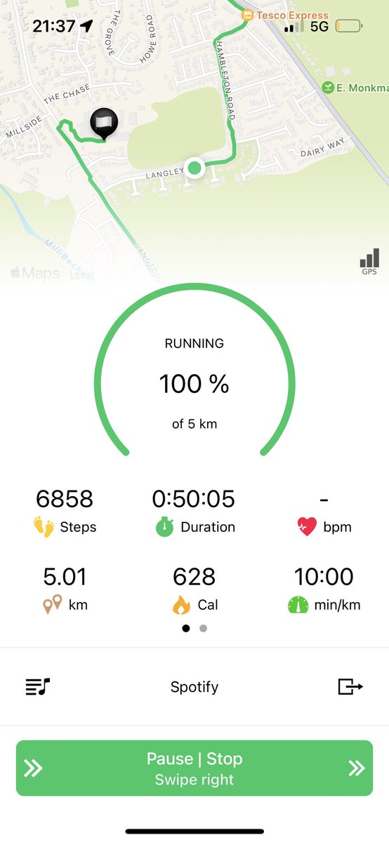 Thehullboy1's tweet photo. First ever 5K run completed tonight. Arguably the most pain my body has ever felt but the feeling after a run is unmatched. Mental health can make you feel alone and without hope but trust me there is always a light at the end of the tunnel! You are loved and amazing ❤️ https://t.co/PiIkcg4Vkv