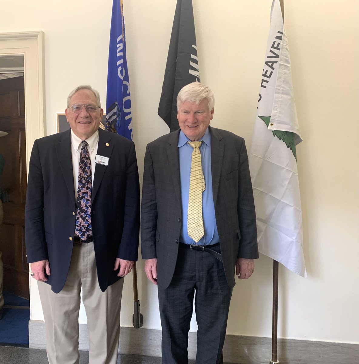 Had a great meeting with Don Korte Jr. today, President of the Wisconsin chapter of the Military Officers Association of America.