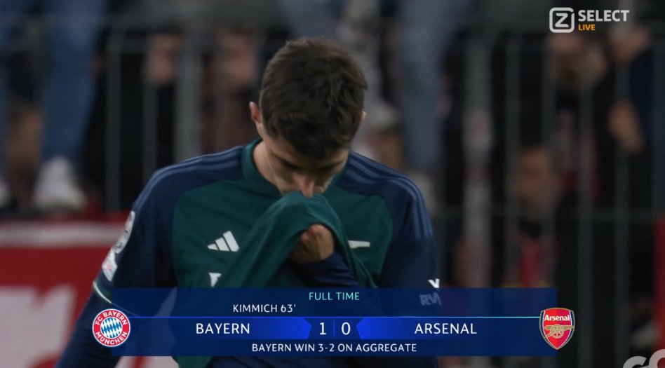 FT Bayern 1 Arsenal 0. Bayern seal their semi-final spot. #FCBARS #UCL