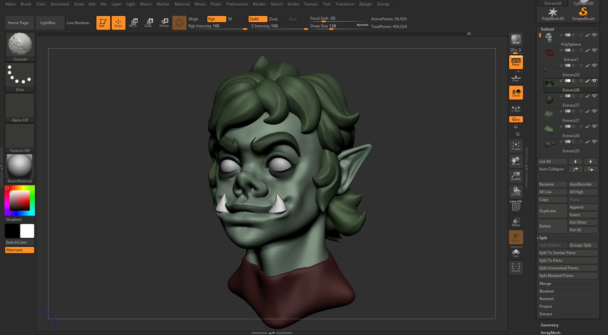AliceBitz's tweet photo. Zbrush absolutely kicking my ass https://t.co/9UQnodJFTt