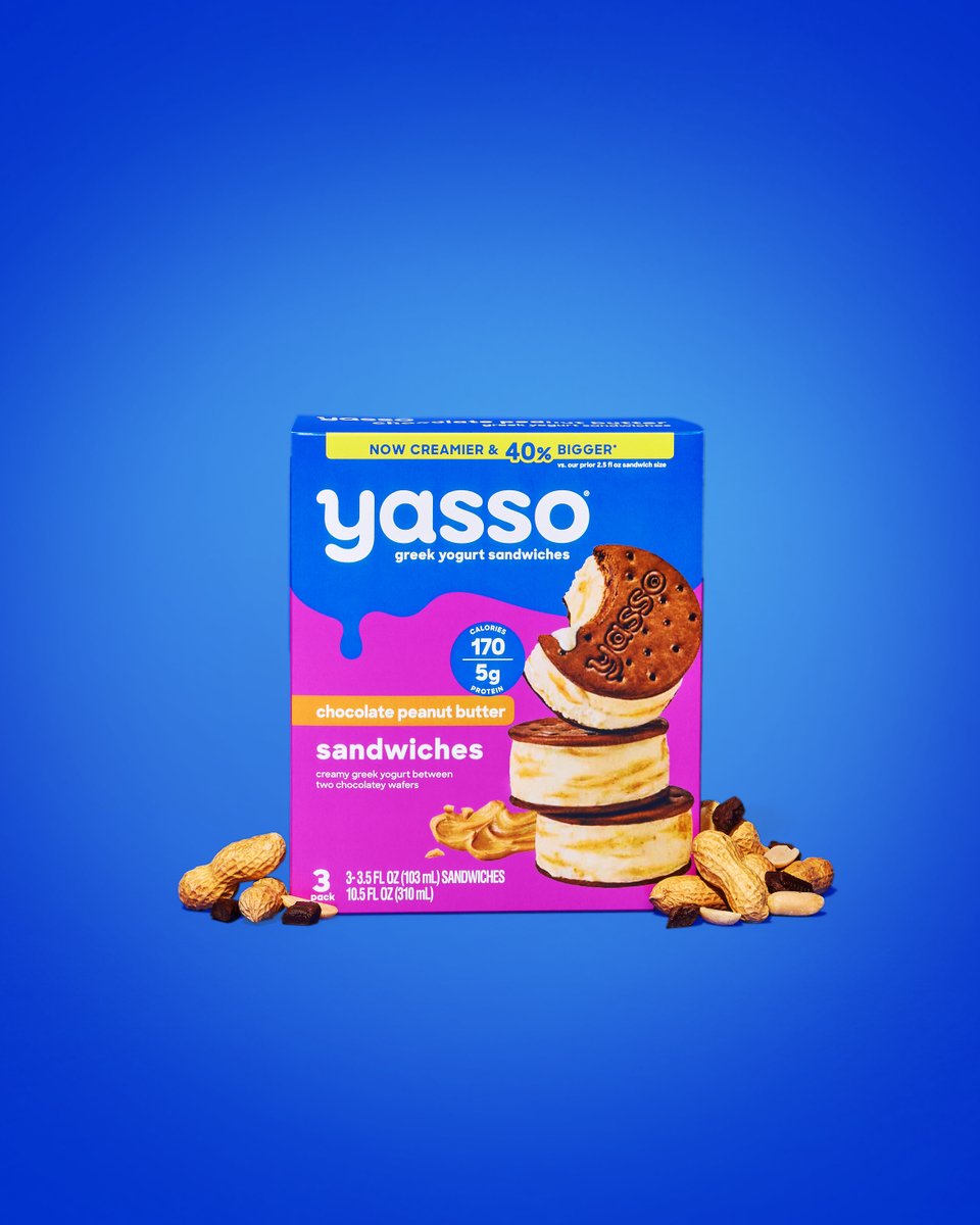 Name a better duo than chocolate and peanut butter.....

Hah! You can't! 🍫🥜

Find Chocolate Peanut Butter Sandwiches, now creamier AND 40% bigger, at a store near you!

yasso.visitlink.me/tf0IGW