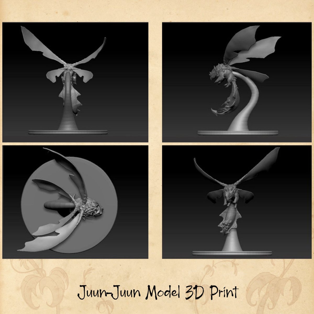 fate_of_the_fey's tweet photo. Here is the  model of our creature, Juun-Juun! This model was done by our modeling  lead and project director, Lindsey Mitchel. She also made a posed  version of our model for print!

#bfa2024 #fateofthefey #3dmodeling https://t.co/93VgKAdUrs