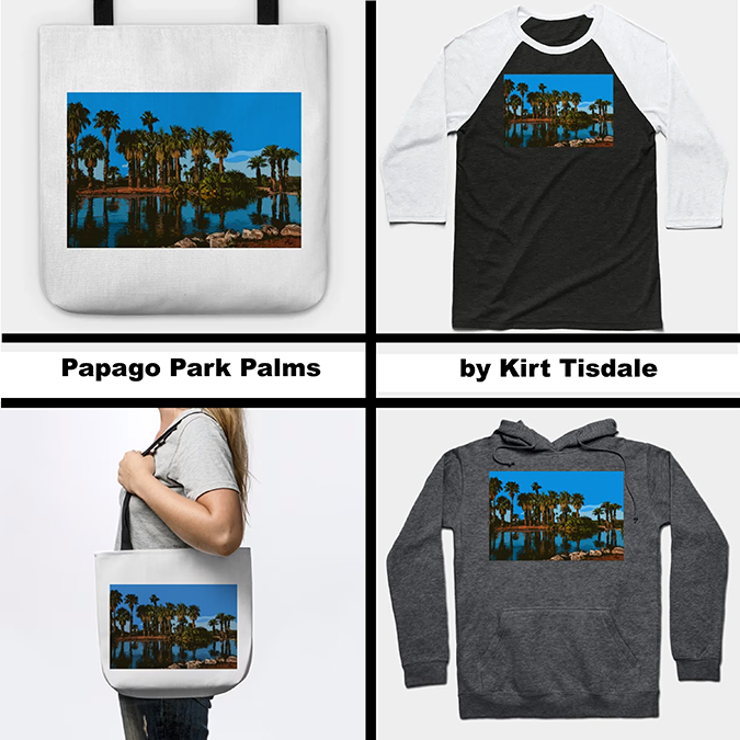 Papago Park Palms by Kirt Tisdale teepublic.com/baseball-tee/5… #art #wallart #artprint #artwork #artist #artforsale