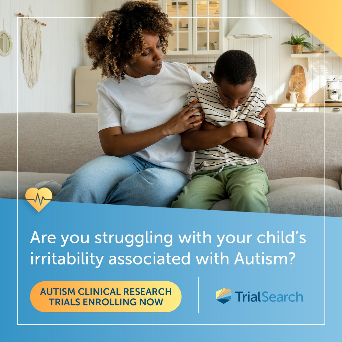 Irritability is a prominent issue for individuals with Autism. Participating in a clinical trial for irritability associated with ASD may mean finding better treatment options than the ones currently available. Search for for ongoing ASD #clinicaltrials trialsearch.com/bs/5b554d8a5d